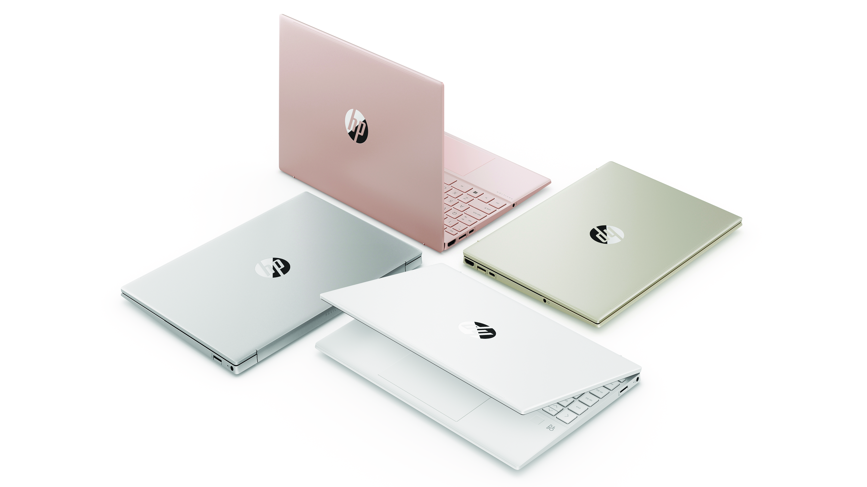 HP Pavilion Aero 13 laptops in four colors