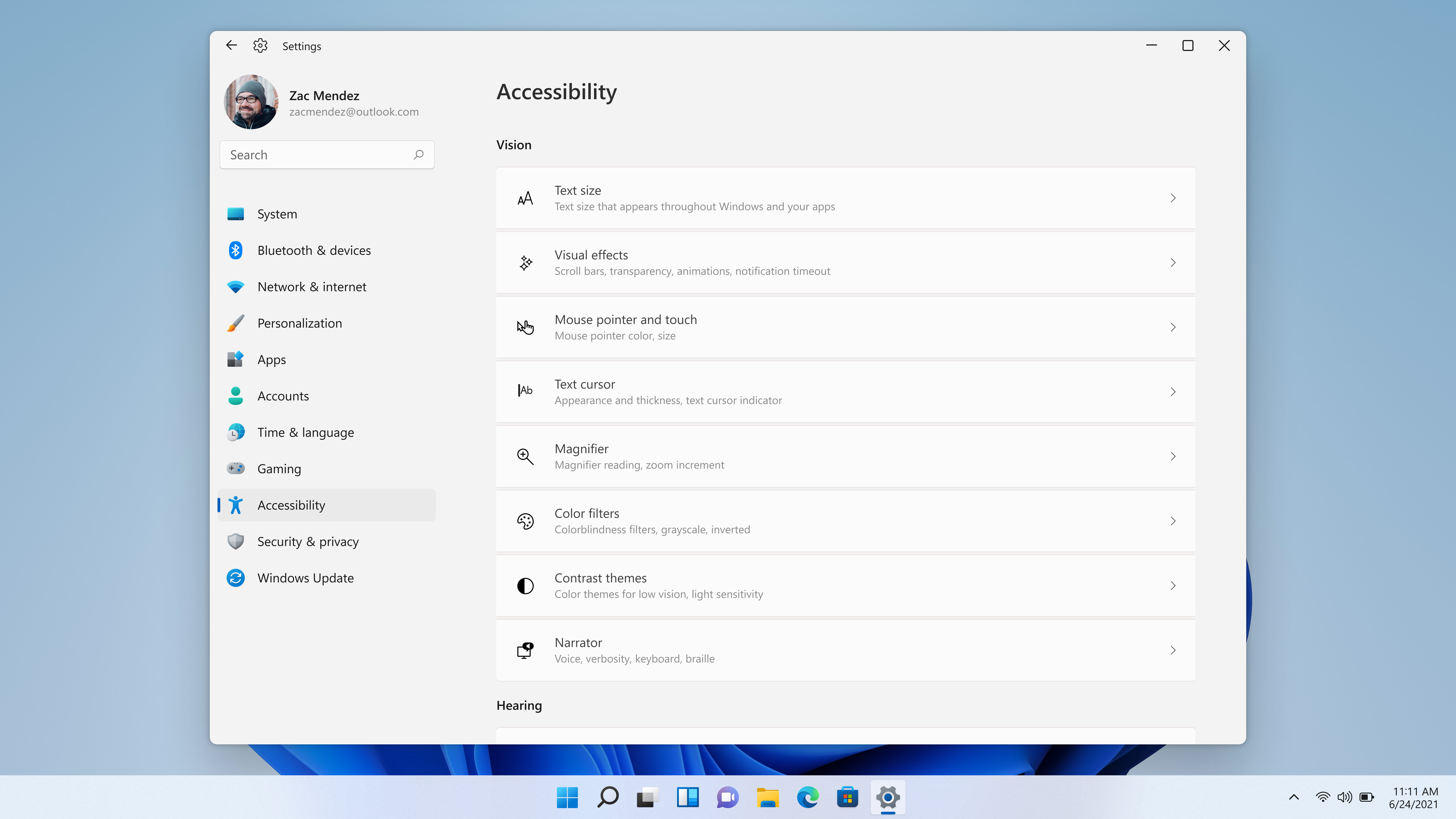 Windows 11 Accessibility Settings