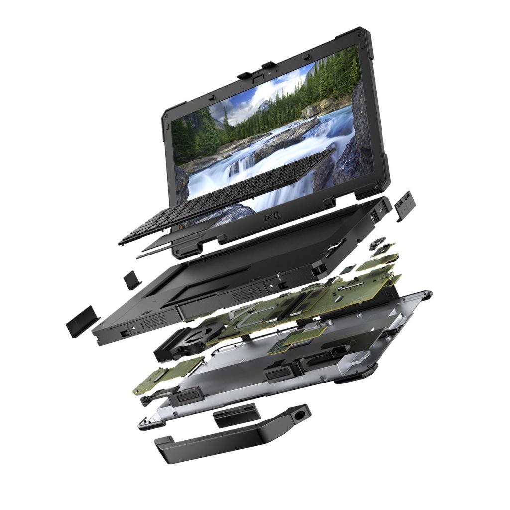 Exploded view of Dell Latitude 5430 Rugged