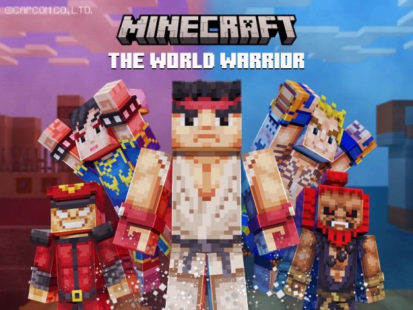 Five Minecraft character fighters
