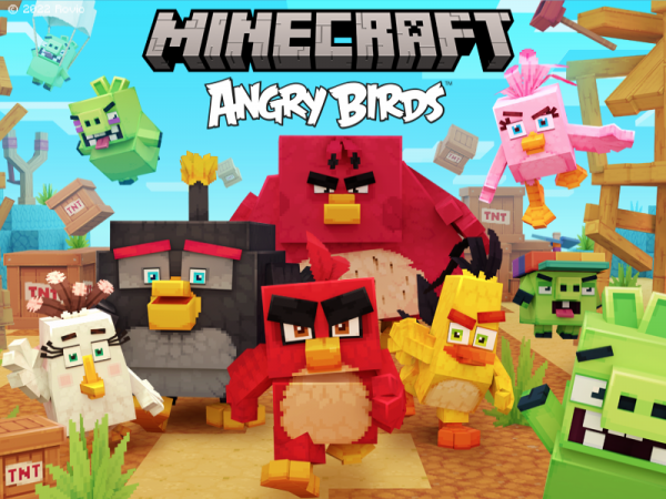 Angry Birds characters in Minecraft mode