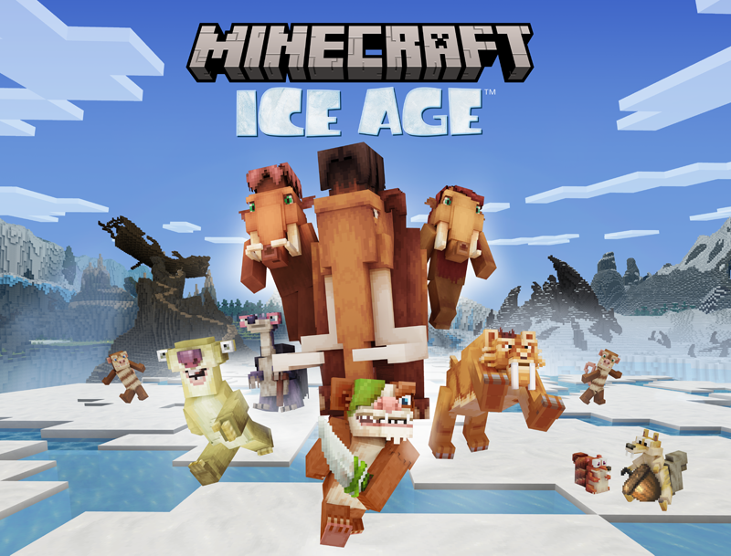 Ice Age movie characters in Minecraft form