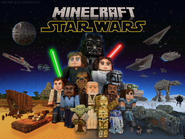 Star Wars characters in Minecraft style