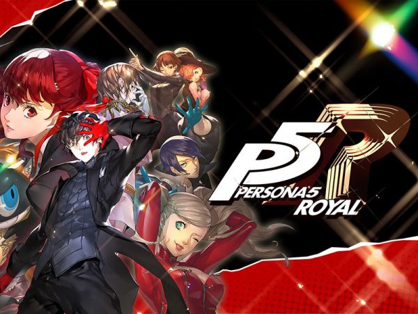 Persona 5 Royal logo with five characters from the game