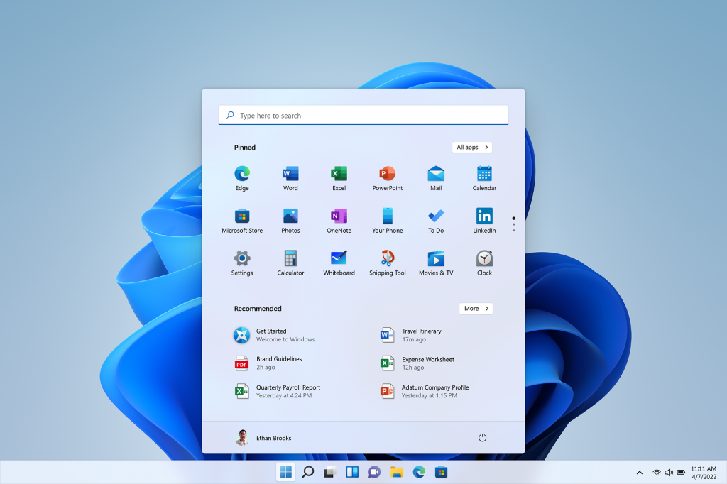 Microsoft Edge icon on the Windows 11 taskbar and in the Start menu