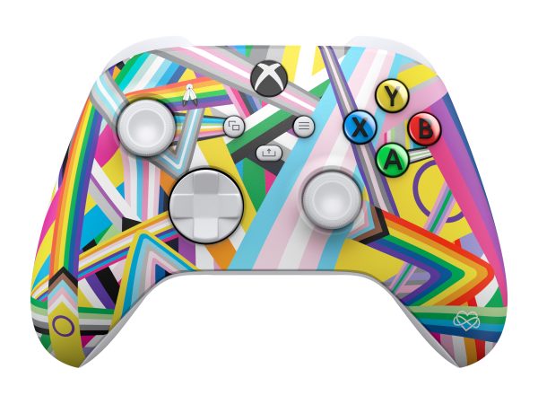 Xbox Pride controller as seen from the front