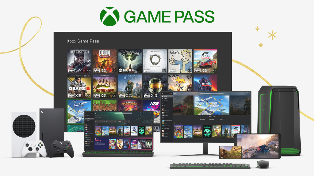 Xbox Game Pass on several different devices