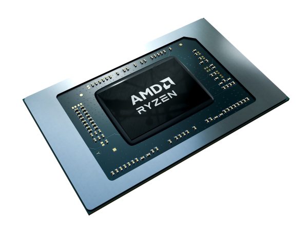 Closeup of AMD Ryzen mobile series processor