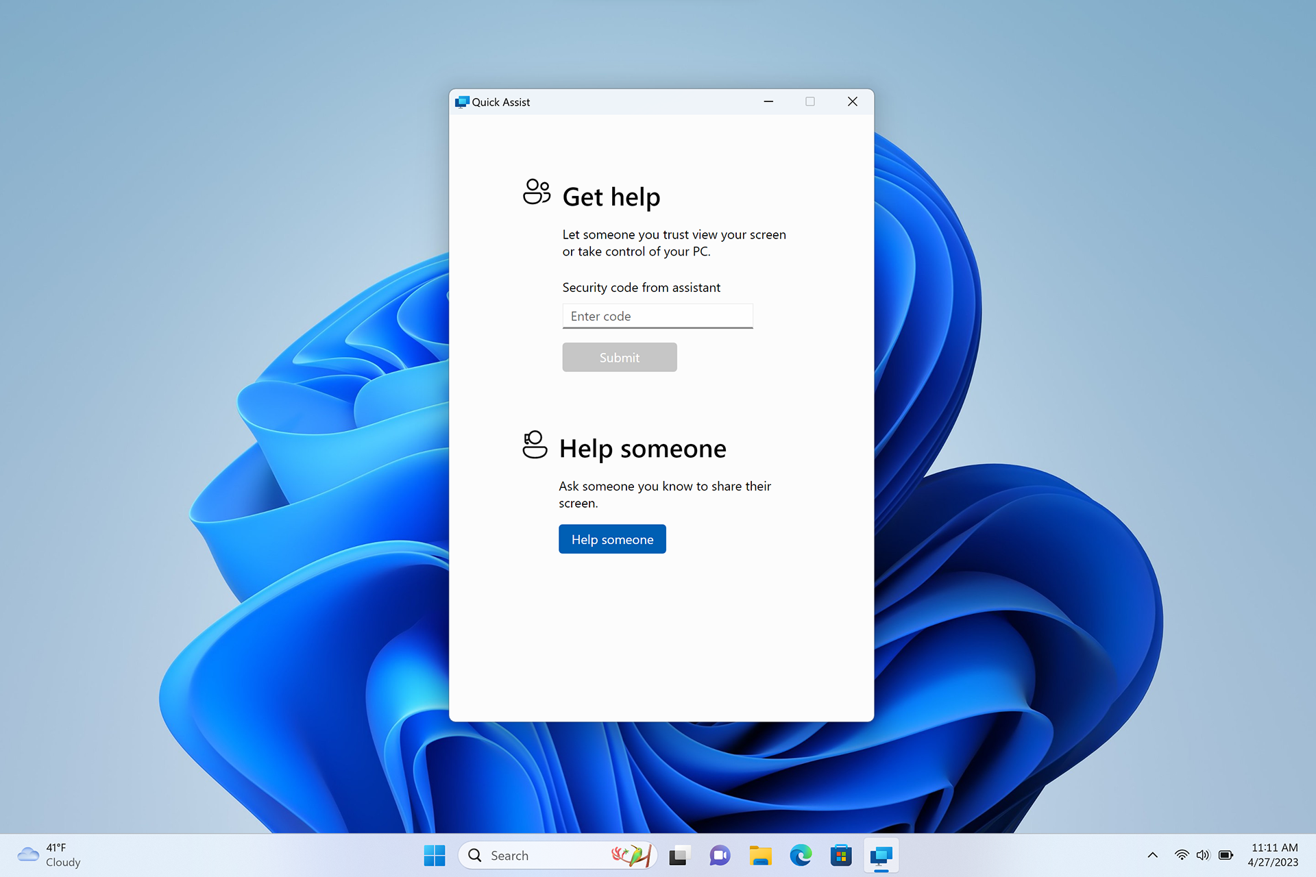 App Quick Assist riprogettata in Windows 11