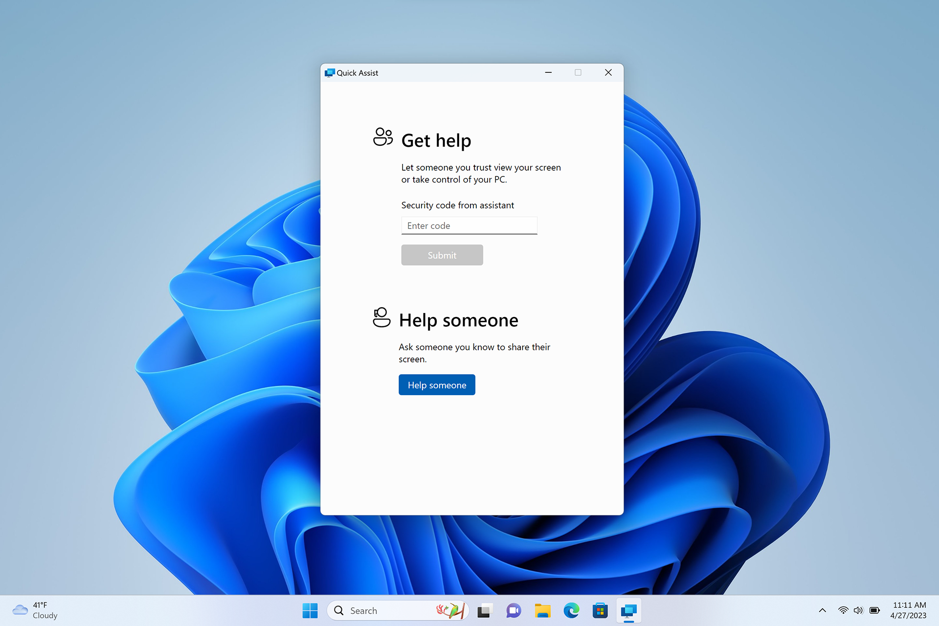 Aplicativo Quick Assist redesenhado no Windows 11