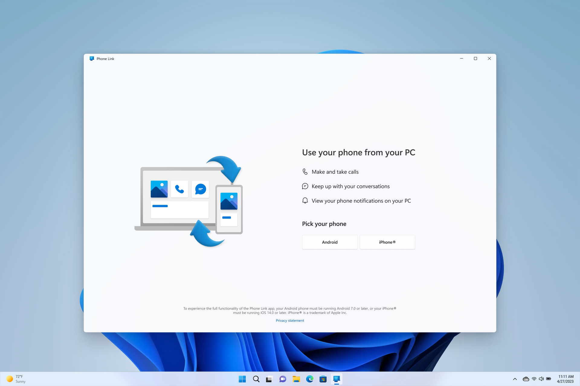 Phone Link for iOS is now rolling out to all Windows 11 customers | Windows  Experience Blog