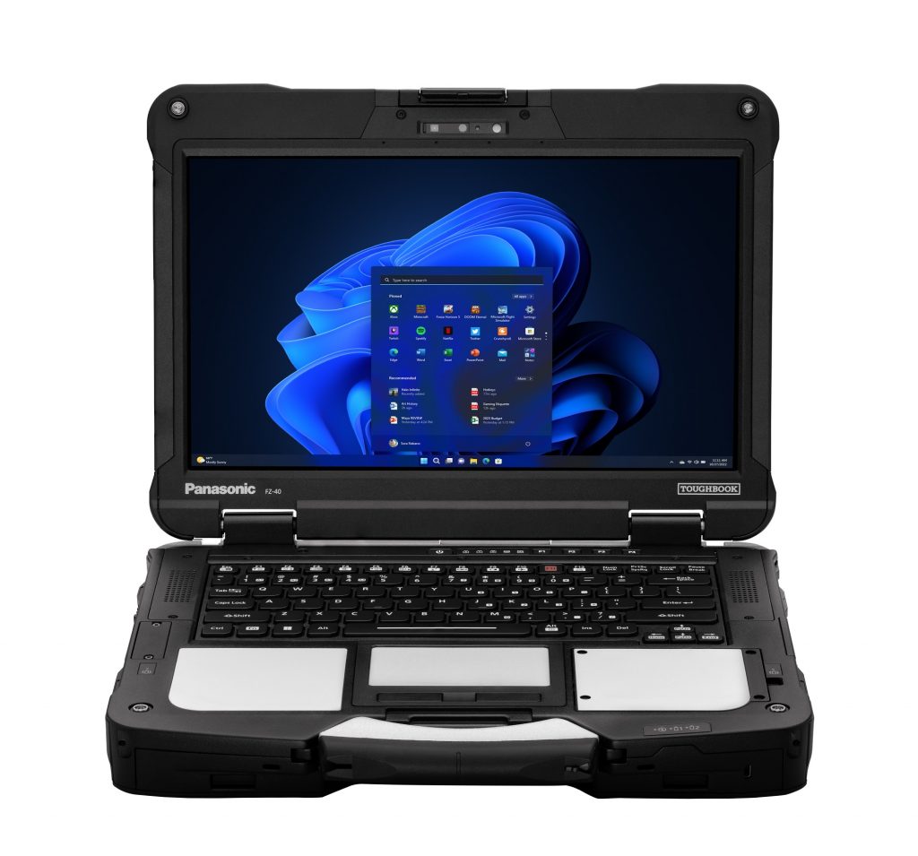 Close-up of Panasonic TOUGHBOOK laptop