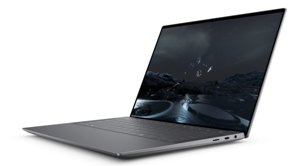 Dell XPS 14 open and facing left