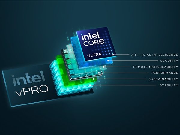 Intel chip with layers coming out of it