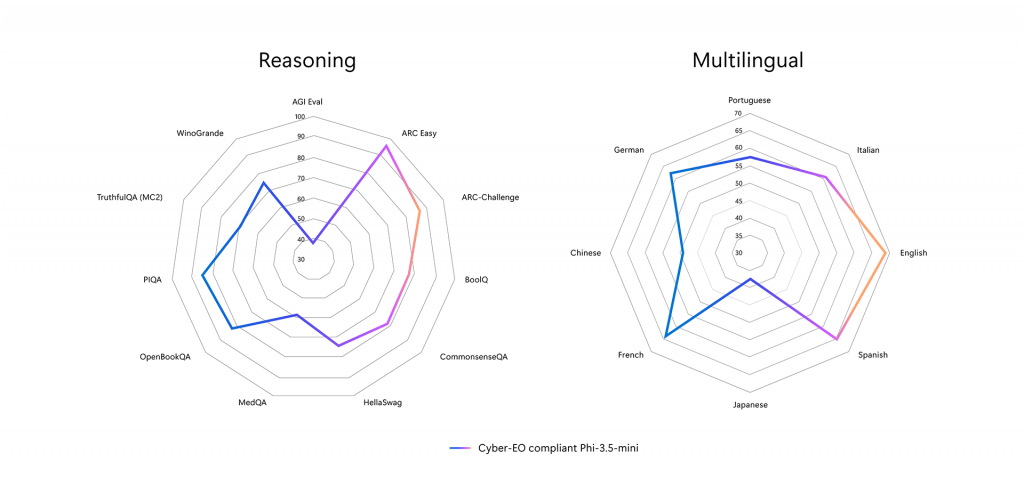 Cyber-EO compliant Phi-3.5 model benchmark performance