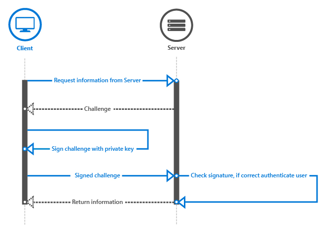 Figure 4 Challenge and response between client app and server