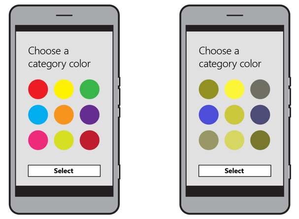 Figure 1: The screen on the right represents, for those viewing this blog without colorblindness, what those who are colorblind would most likely see – reds and greens are indistinguishable.