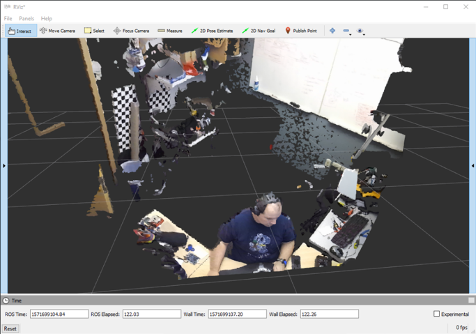 Colorized Pointcloud output of Azure Kinect in the tool rViz