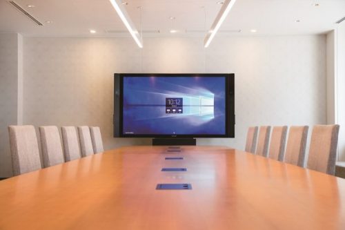 Surface Hub in a meeting room