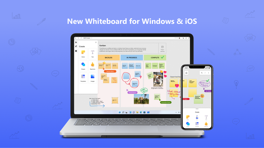Windows と iOS 向けの新しい Whiteboard