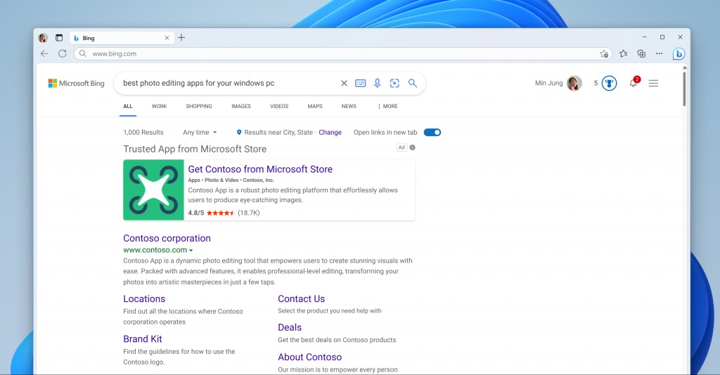 Microsoft Store Ads で Bing の検索結果に広告を表示