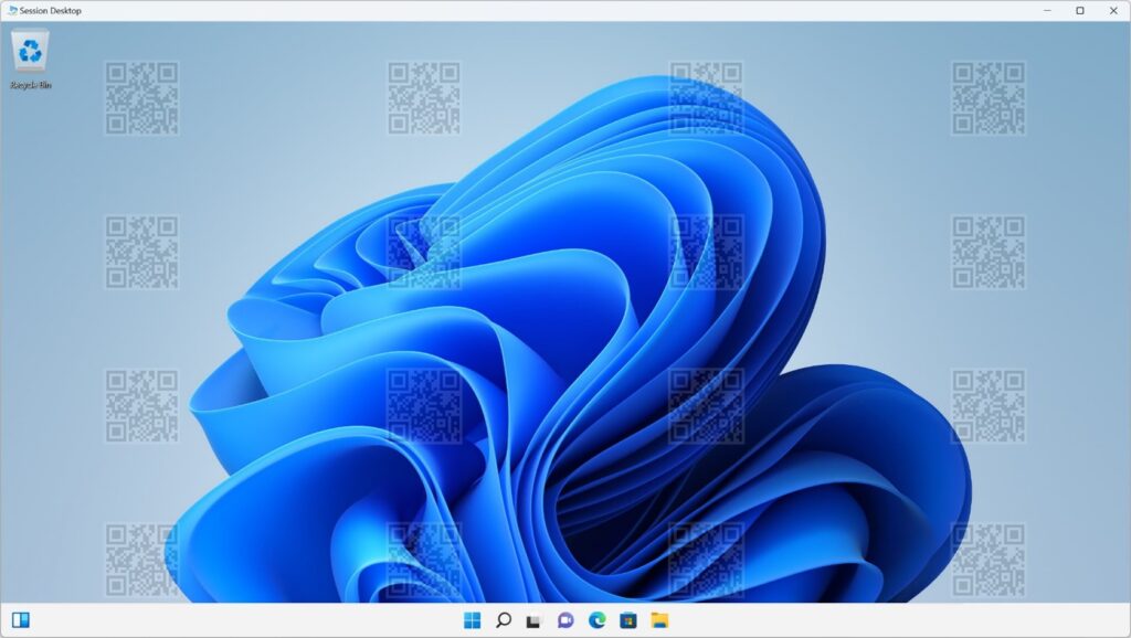 図 2. Azure Virtual Desktopの電子透かしの例