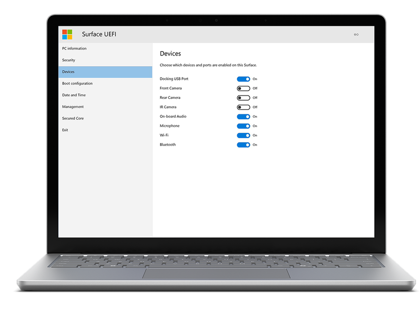 デバイスの起動、セキュリティ、管理を進化させる Surface UEFI で業界トップクラスの安全な PC を構築 - Windows Blog  for Japan