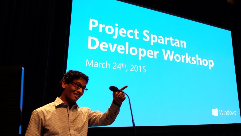 Charles Morris at the "Project Spartan" Developer Workshop