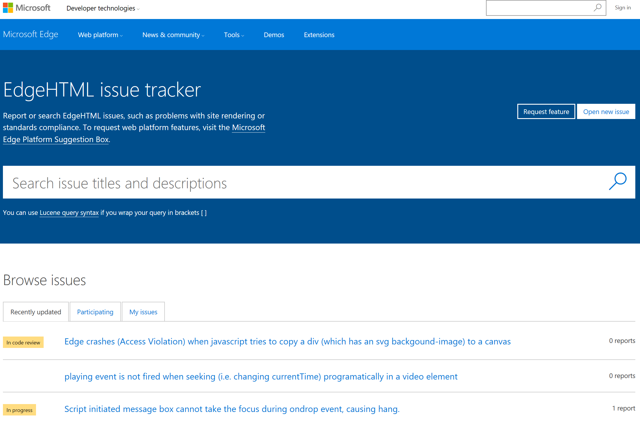 Browser issues. Microsoft Edge EDGEHTML. Microsoft Edge Разработчик. Microsoft Issue. Issue Tracker.