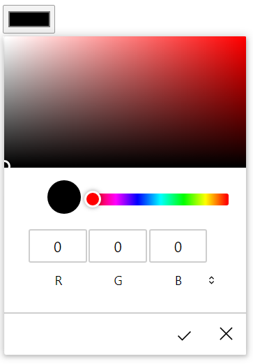 Image of the new color picker control in Microsoft Edge