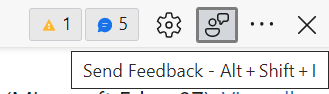 The "Send Feedback" button in DevTools