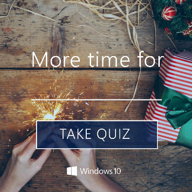Windows holiday quiz on Instagram
