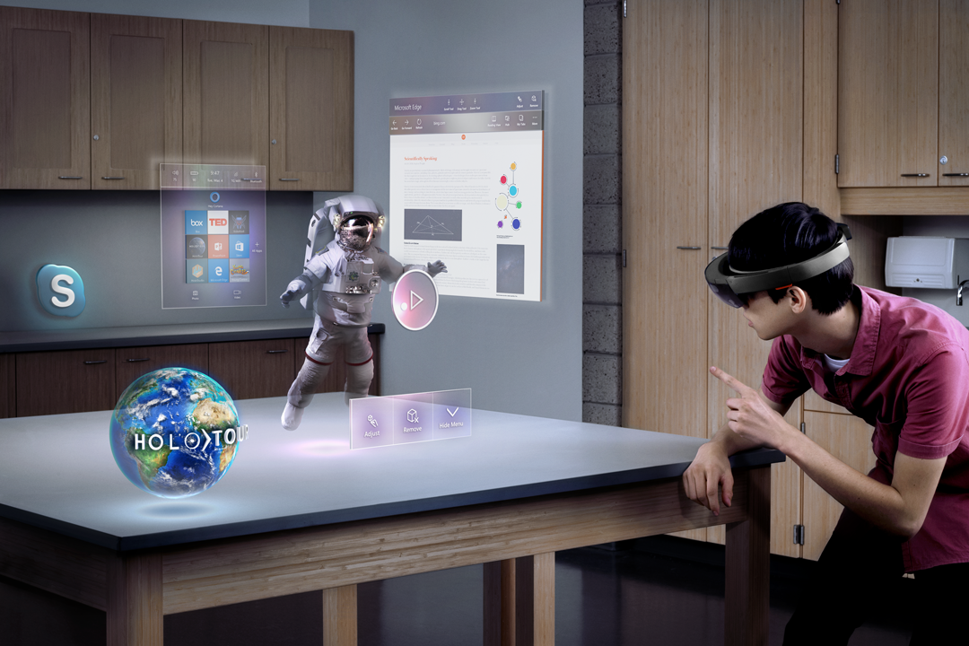 Microsoft HoloLens mixed reality demo.