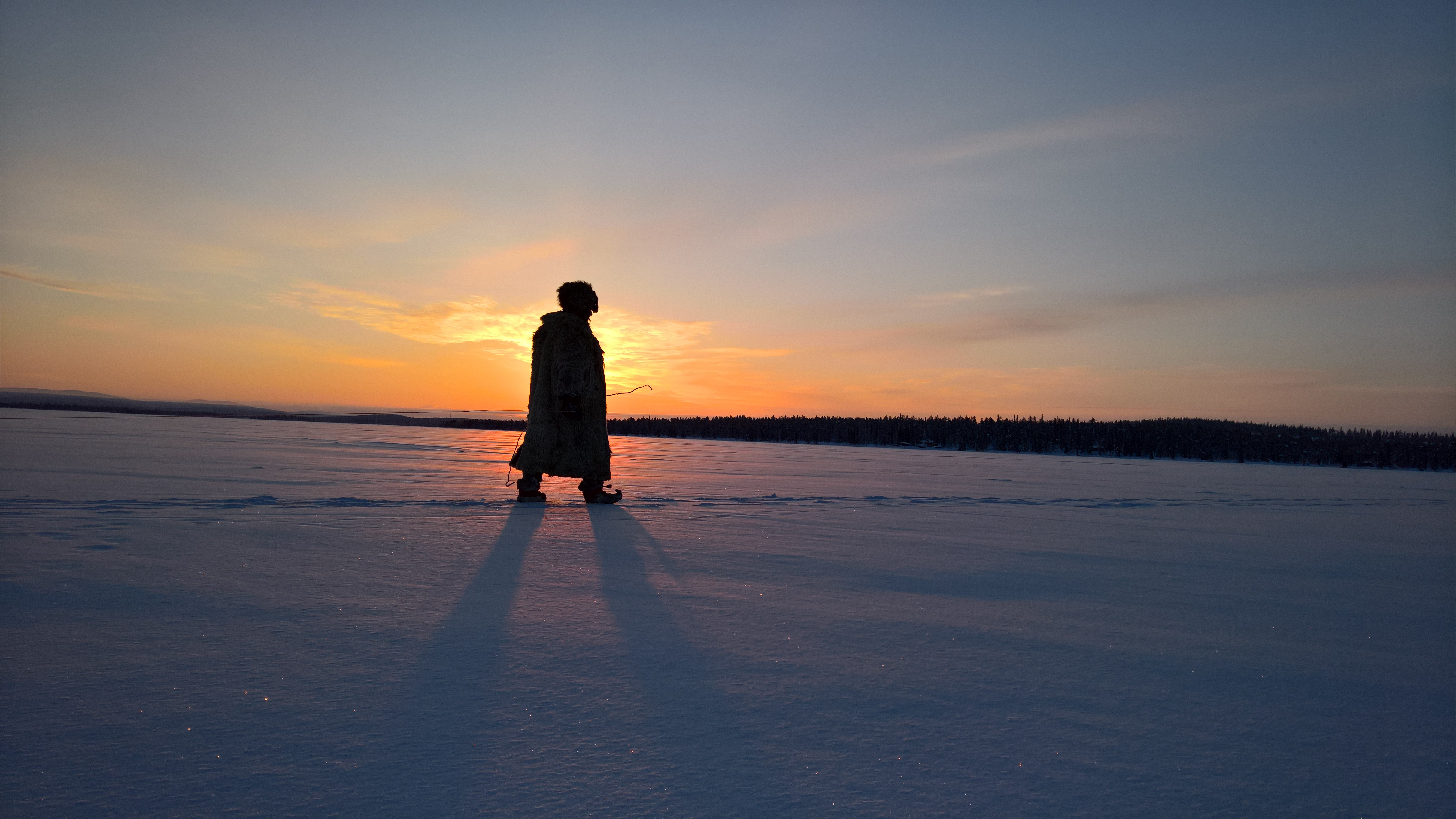 A Lapland Shaman on the lake near his home in Levi, Finland. He has spent his life in this landscape hunting, fishing, and understanding the extreme north. Shot with Lumia 950, by Stephen Alvarez.