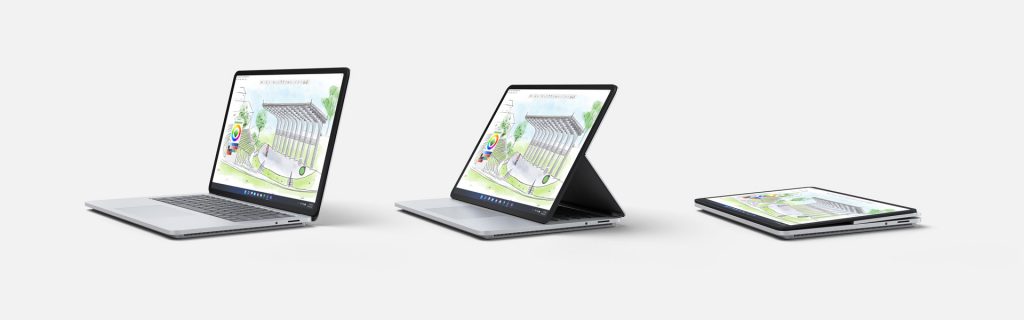 Three modes of operating Surface Laptop Studio