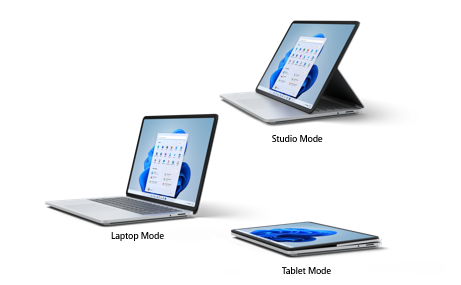 Three different modes for operating Surface