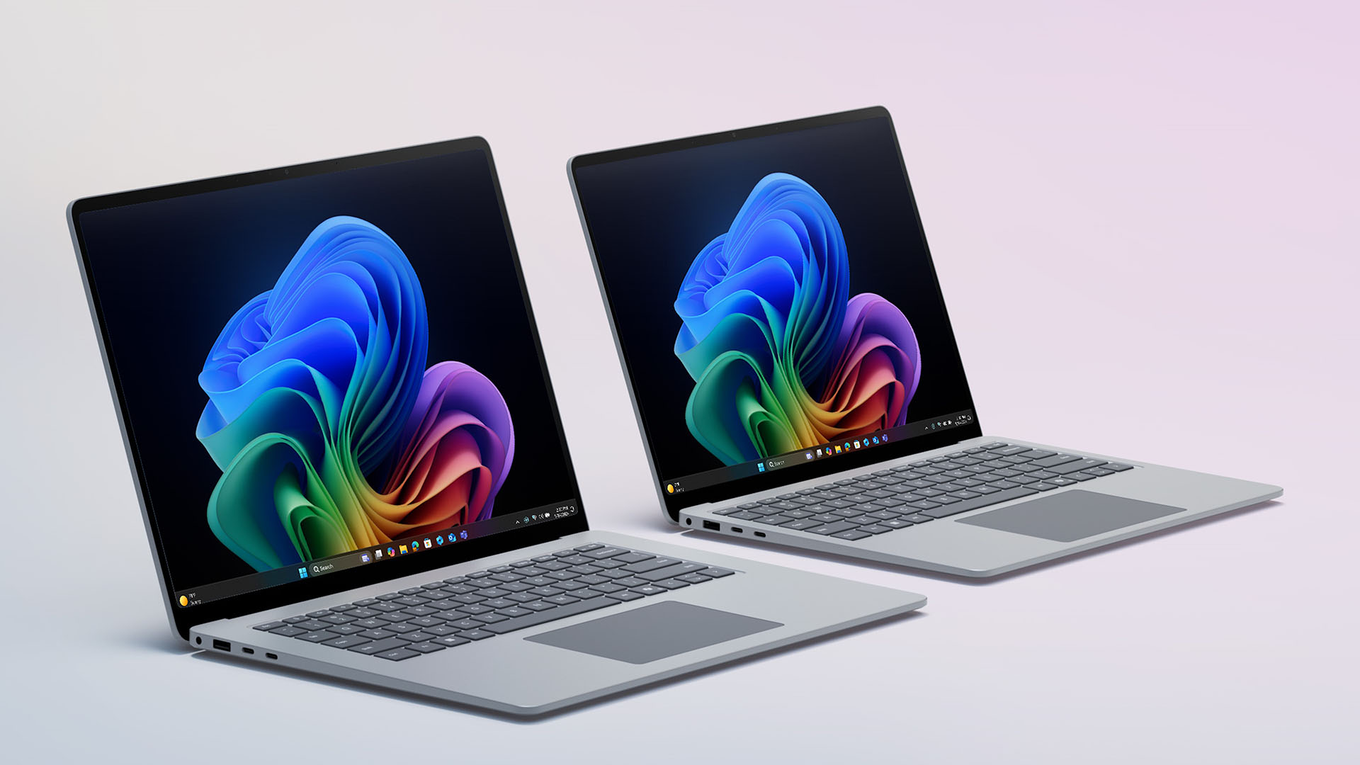 Dois dispositivos Surface Laptop lado a lado