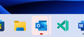 Slightly red backplate of app icon and red pill under the icon signify a background activity needs your attention.