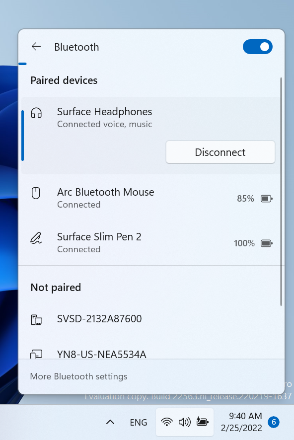 Gérez facilement vos appareils Bluetooth directement dans les paramètres rapides.