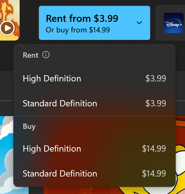 Opzioni di acquisto multimediali migliorate in Microsoft Store.