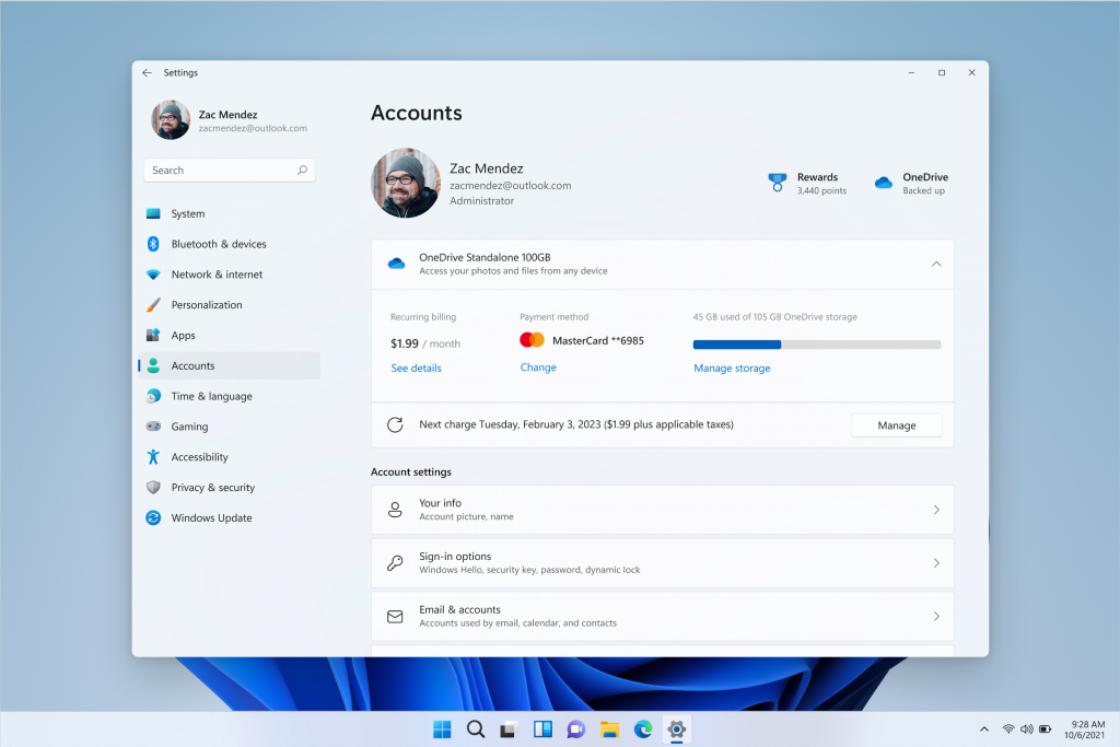Windows 11 Build 25145 brings OneDrive storage alert and subscription management