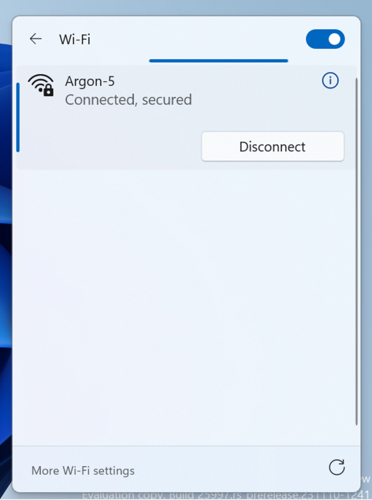 Nouveau bouton d’actualisation sur le menu déroulant Paramètres rapides Wi-Fi.