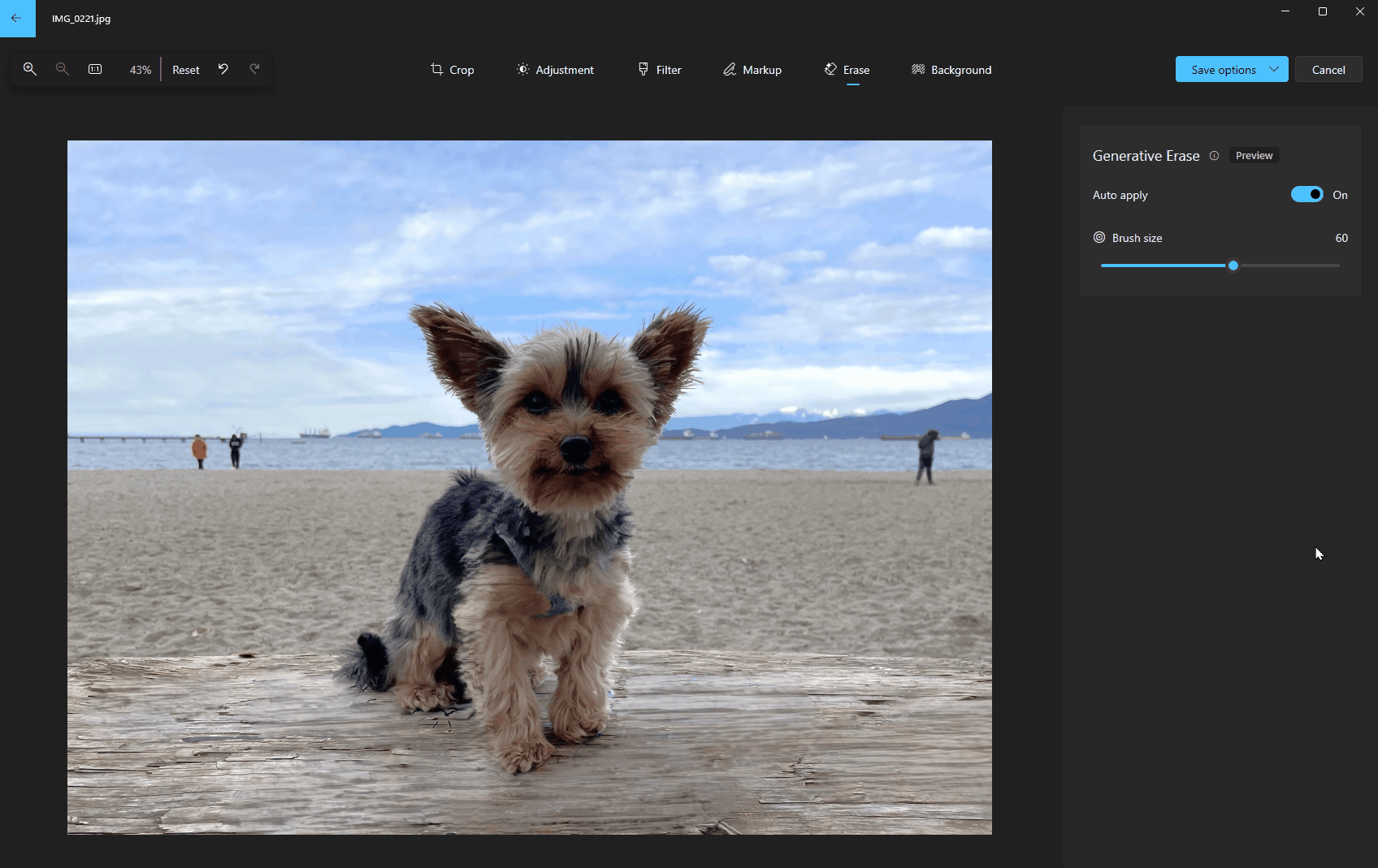 Windows Photos gets Generative erase, and recent AI editing features