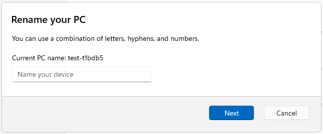 Rinomina la finestra di dialogo del tuo PC con un design aggiornato per adattarlo alla grafica di Windows 11.