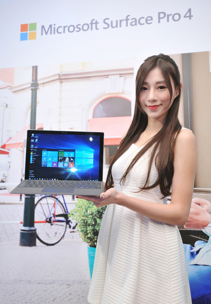 入手Surface Pro 4就是現在！消費者即日起在法雅客、全國電子、神腦國際、順發電子與燦坤3C全省門市即可購得。