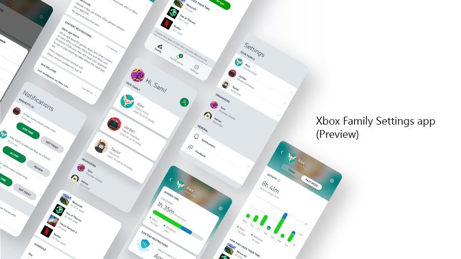 aplicación Xbox Family Settings 